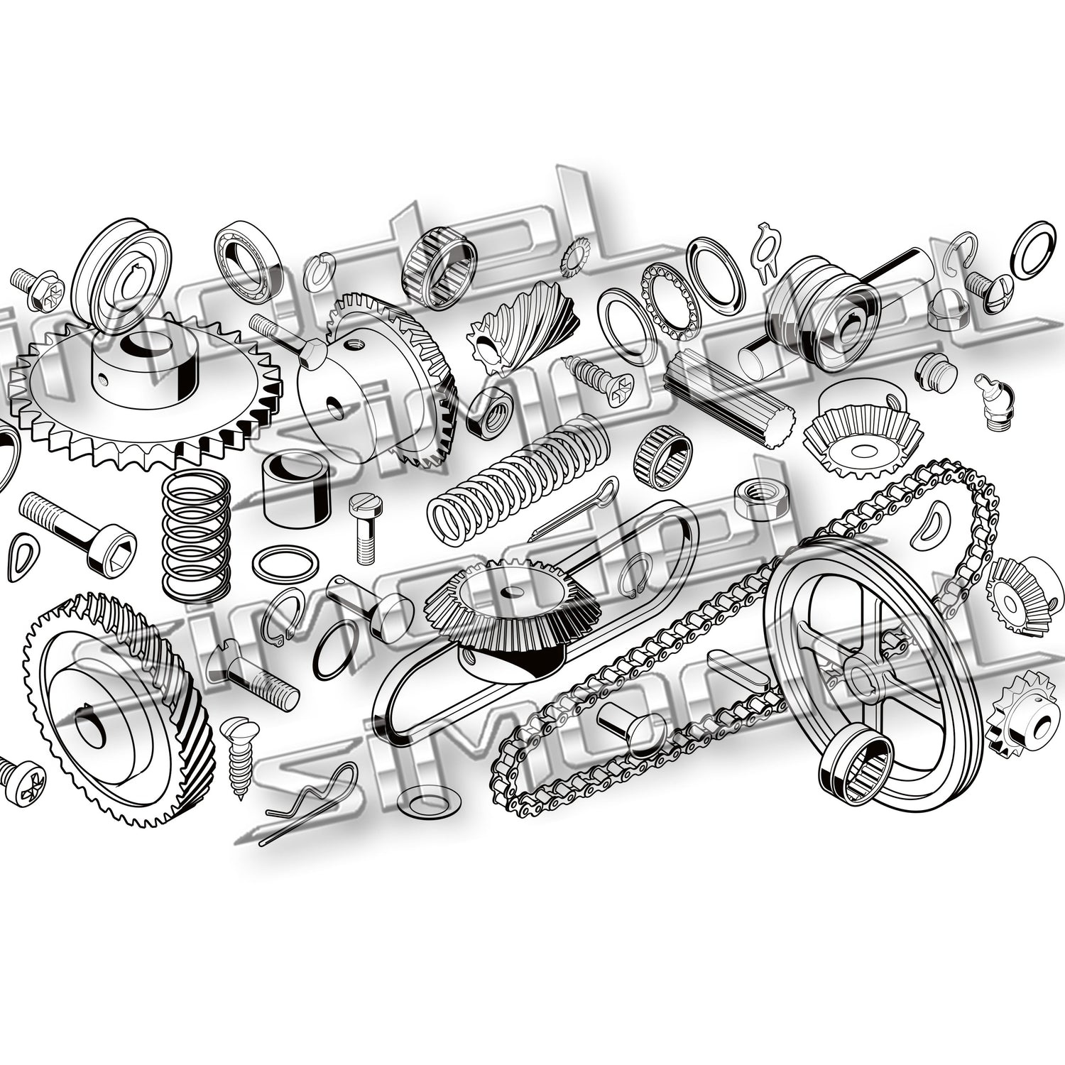 Technical mechanical vector clipart