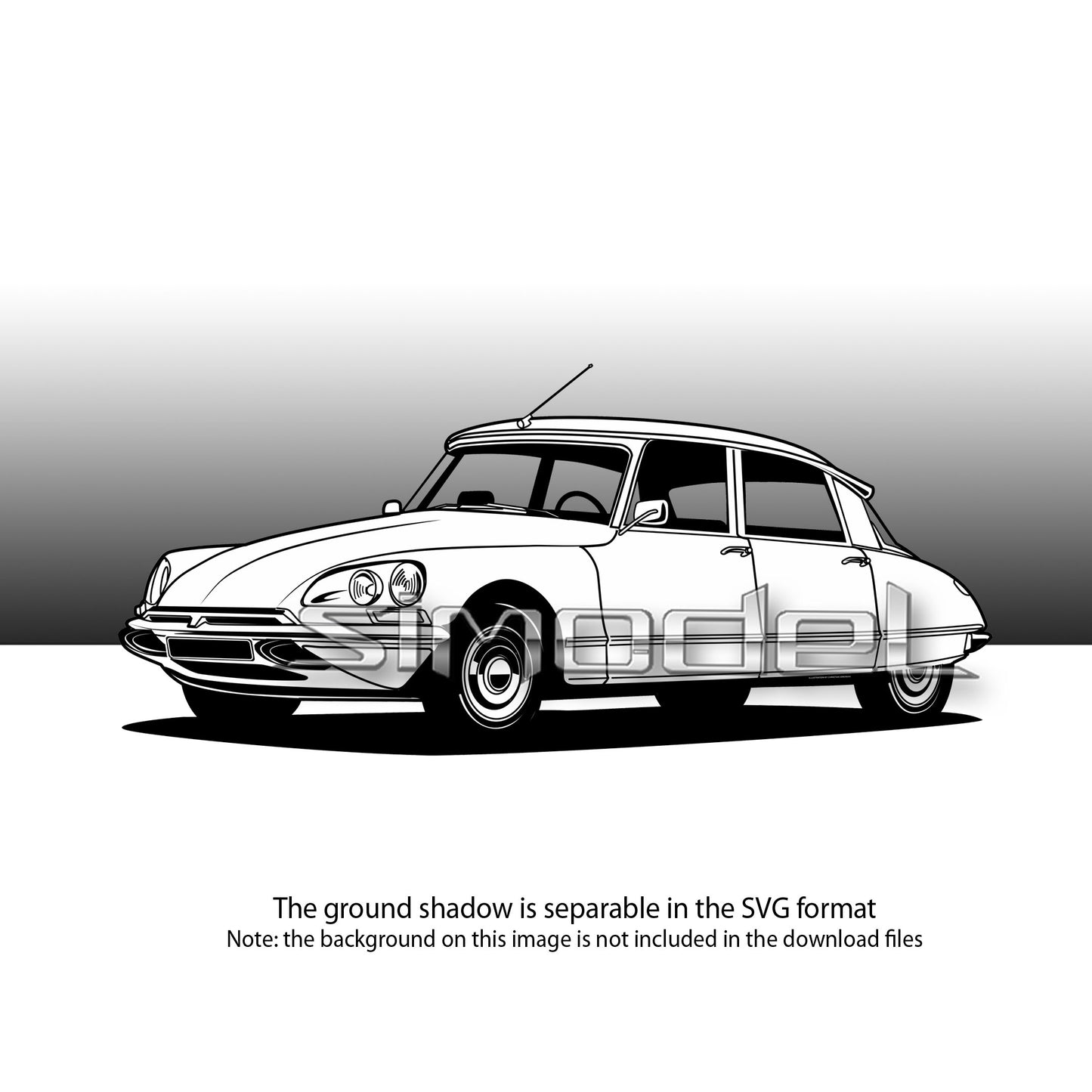 Citroen DS 19 svg,ai,eps,dxf,pdf,png, jpg