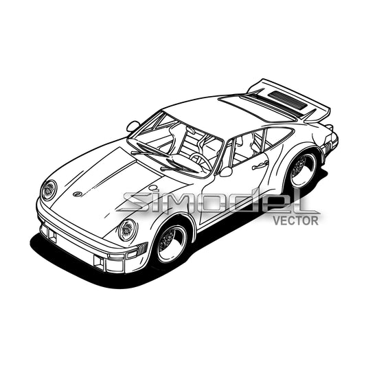 German sport car 911 1978, svg,ai,eps,dxf,pdf,png, jpg