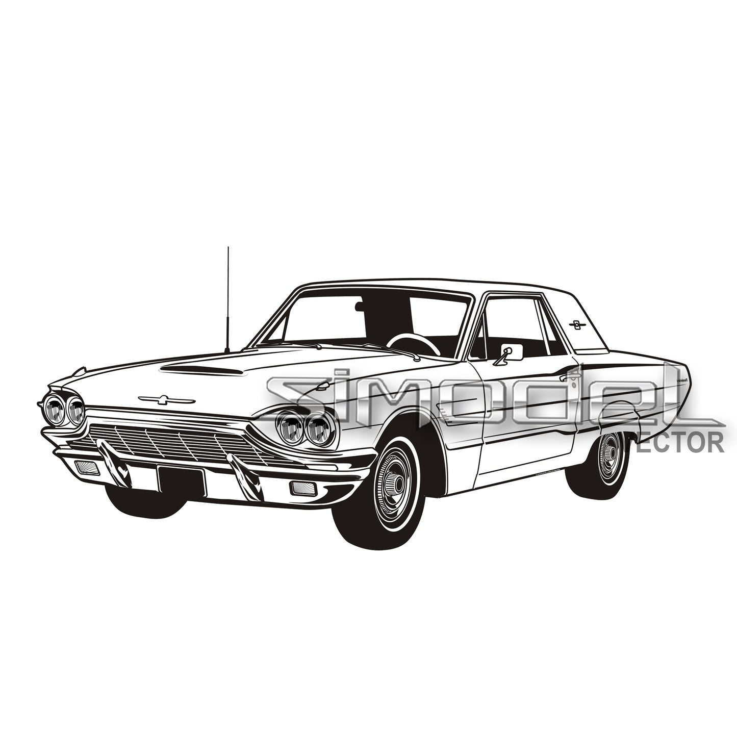 Ford Thunderbird 1965 , svg,  eps, ai, png, jpg