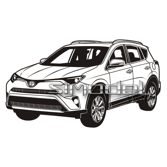 Toyota RAV4 svg,ai,eps,dxf,pdf,png, jpg