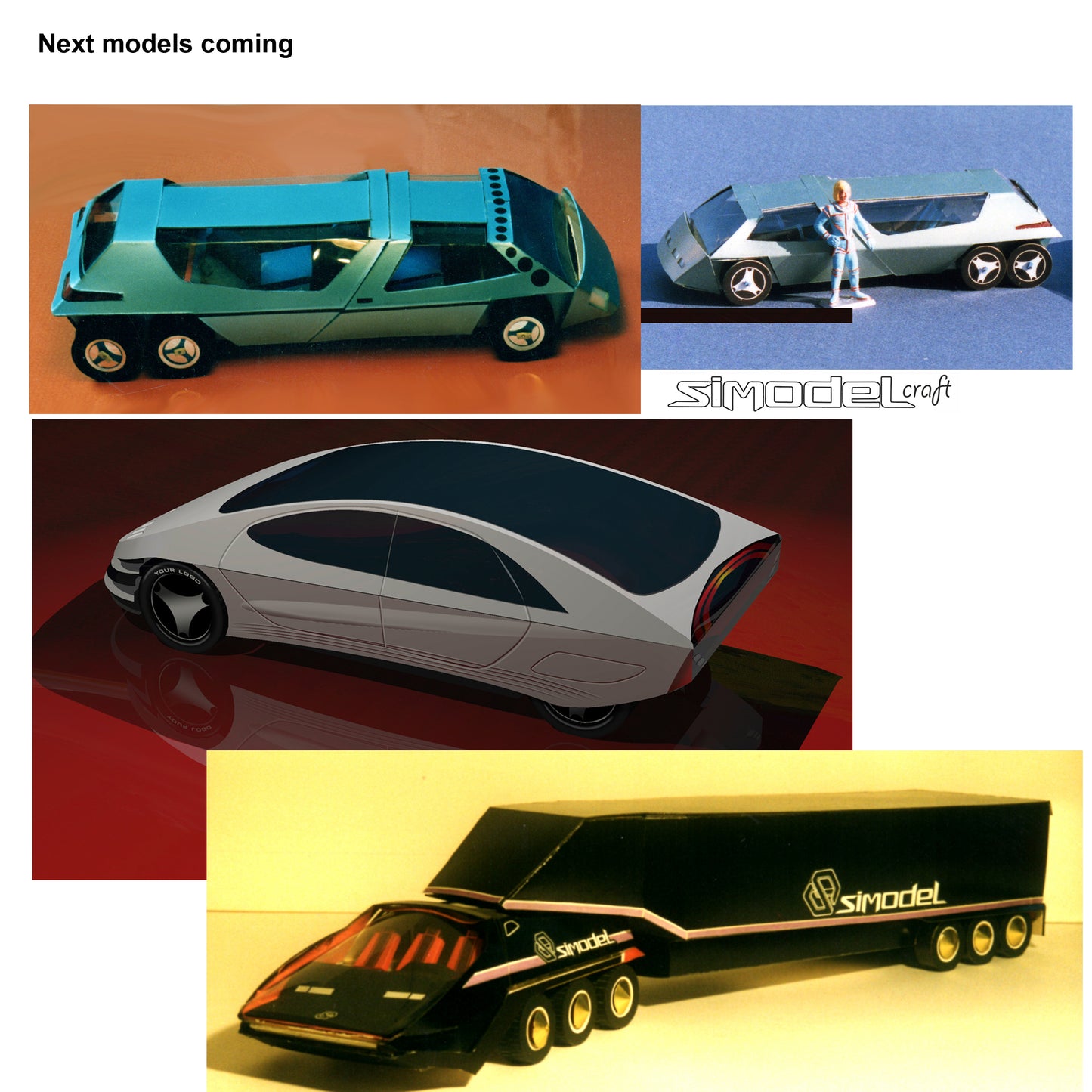 Paper craft car DIY futuristic