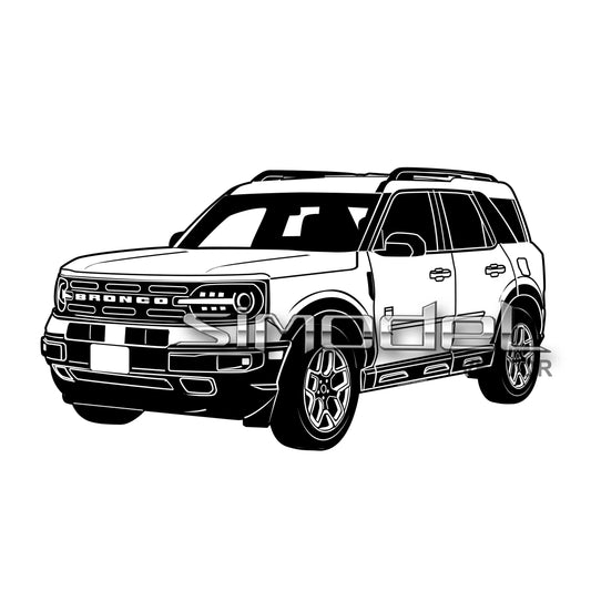 Ford Bronco, svg,  eps, ai, png, jpg