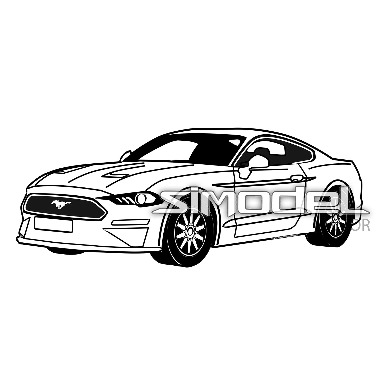 Ford Mustang 2021, svg, ai, eps, png, jpg