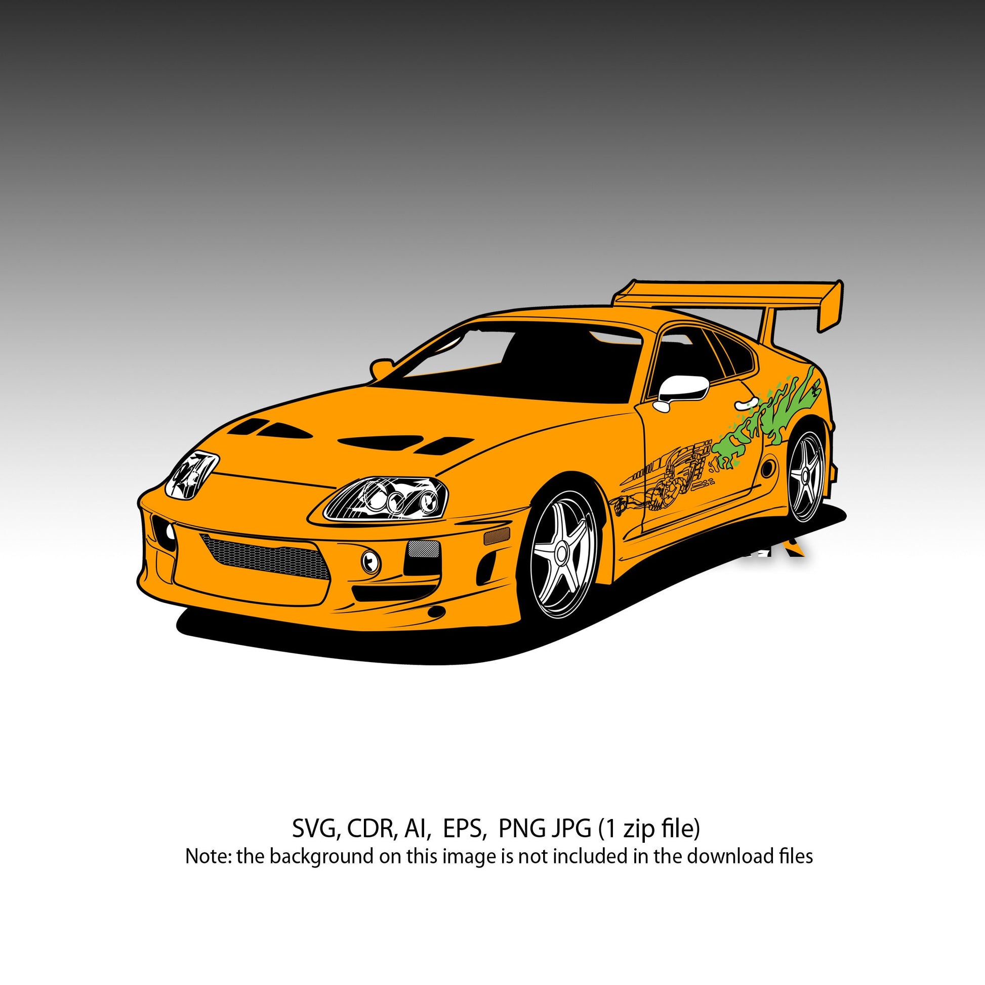 Toyota Supra color 4 layers svg,ai,eps,png,jpg