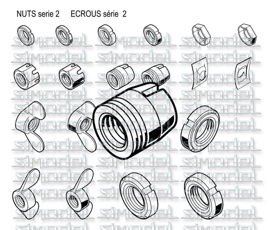 Nuts 2, nuts and bolts,  fasteners, svg,eps,ai,png