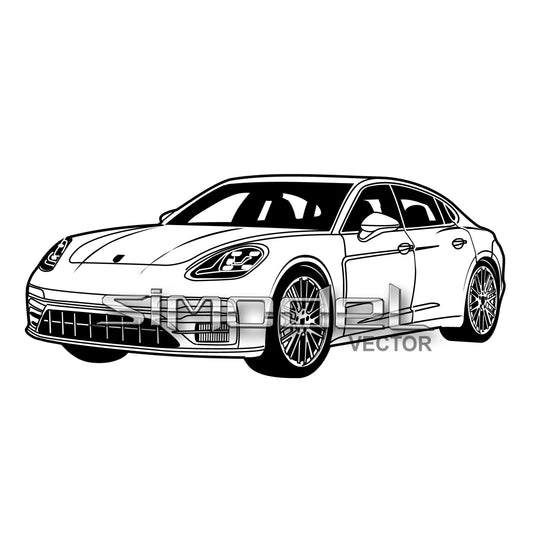 German car grancoupe , svg,ai,eps,dxf,pdf,png, jpg