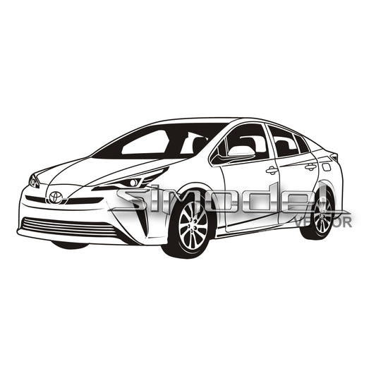 Toyota Prius svg,ai,eps,dxf,pdf,png, jpg&nbsp;