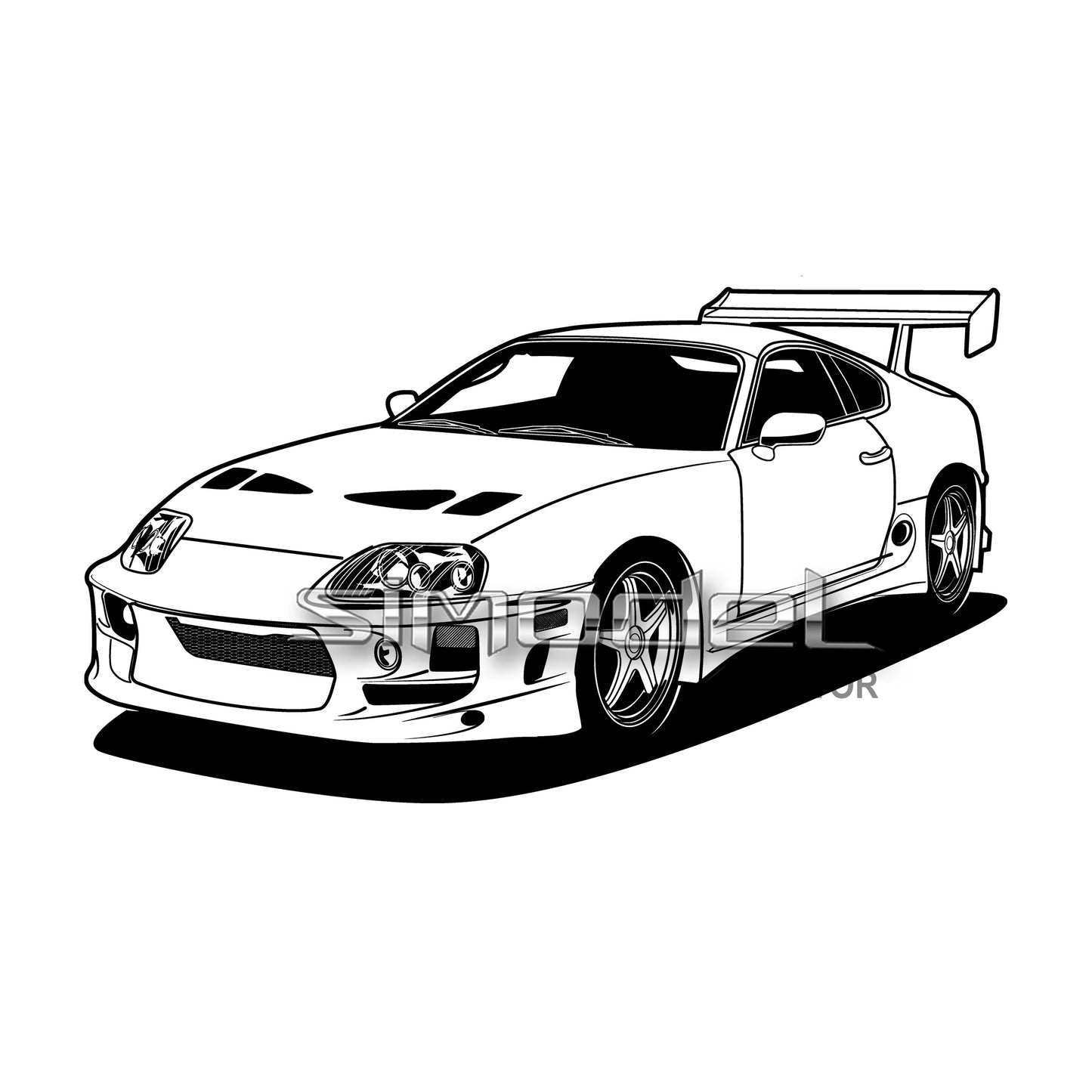 Toyota Supra svg,ai,eps,dxf,pdf,png, jpg