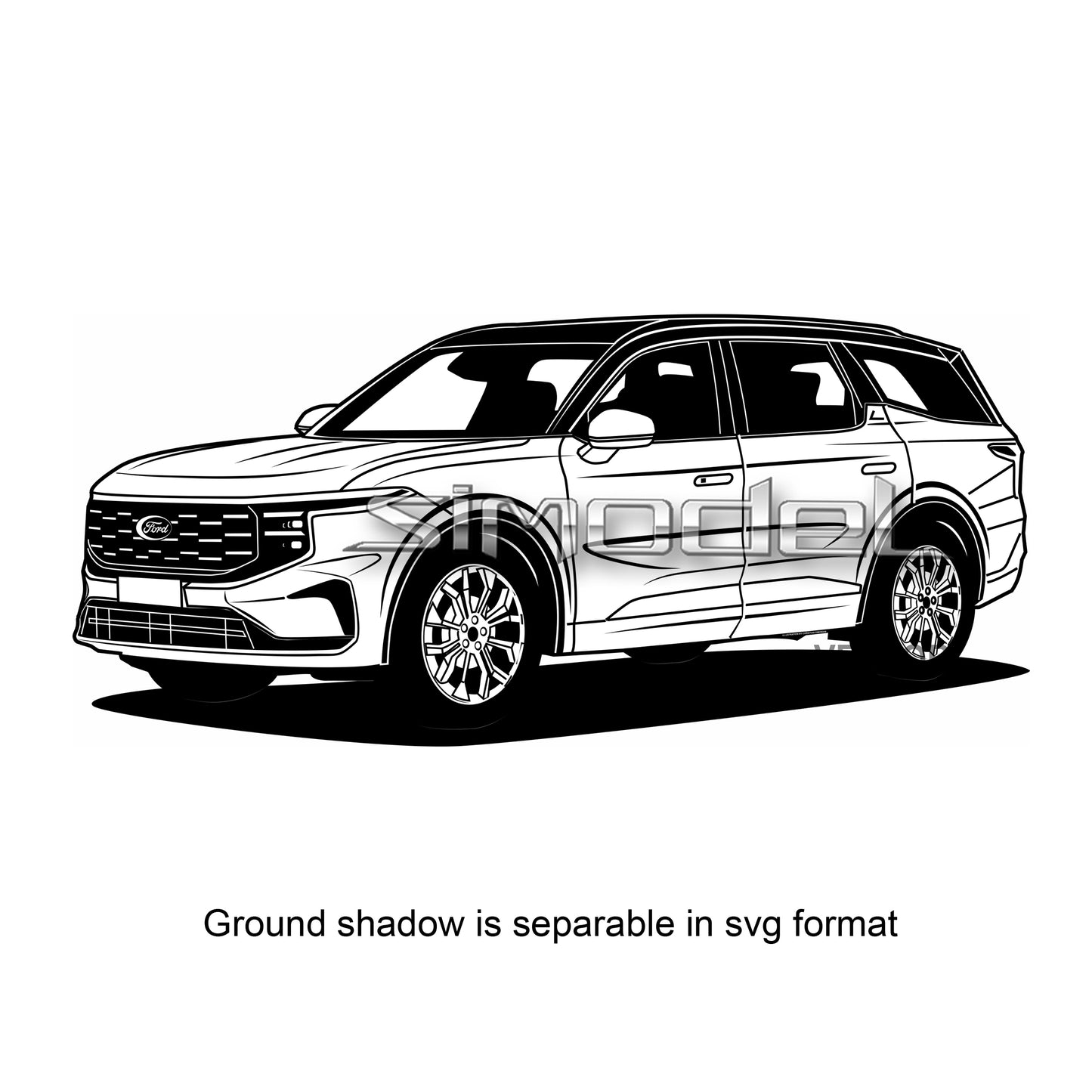 Ford Edge, svg,  eps, ai, png, jpg