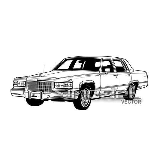 Cadillac broughman 1990 svg vector