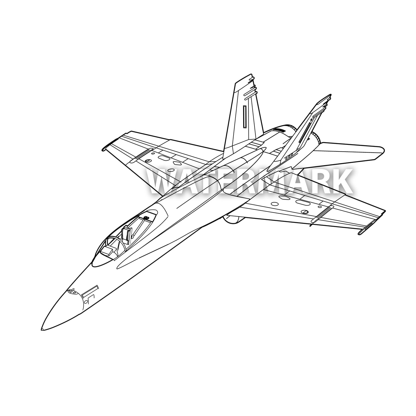 FA 18 Hornet  front and below view